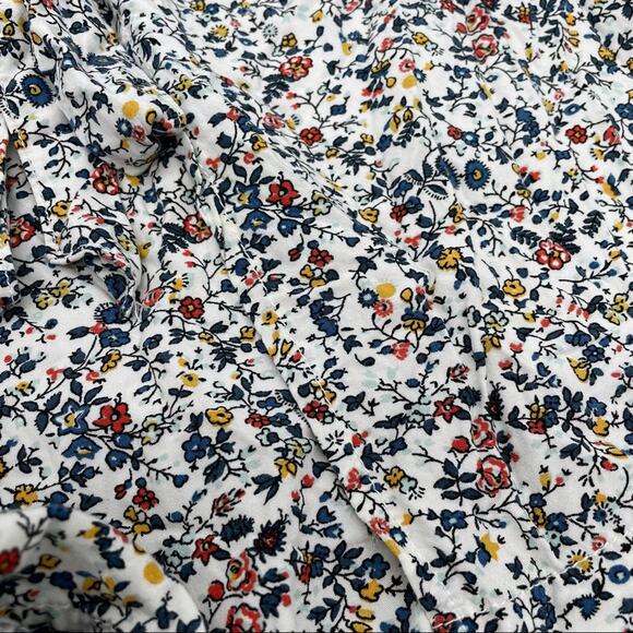 Madewell Drawstring Drapey Pull-On Shorts - Blossoming Vines - Small - Picture 7 of 10